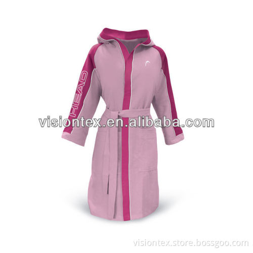 Microfiber Women Hooded Bathrobe